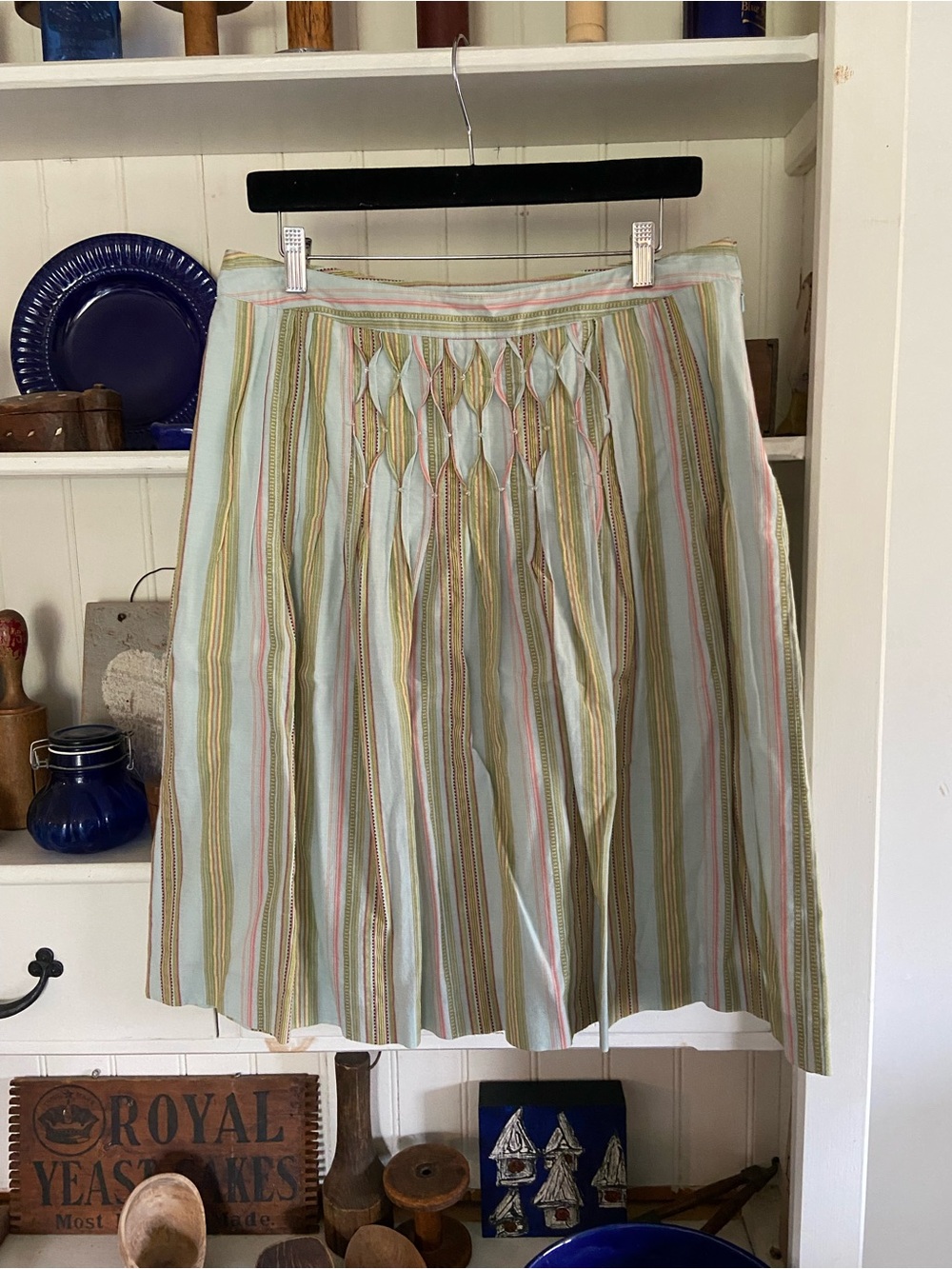 Talbots Pastel Multi-Stripe A-Line Skirt
